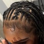 4 Straight Back Stitched Cornrows