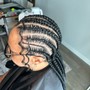 4 - 12 stitch cornrows