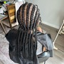 4 - 12 stitch cornrows