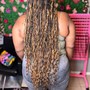 Medium Boho Knotless with virgin curly human hair $260 ($20 deposit Required)