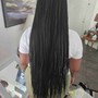 Waist length Box Braids knotless or regular