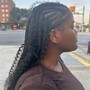 Medium traditional box braids