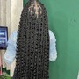 Smedium knotless Braids waist length