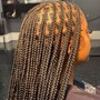 Smedium knotless Braids waist length