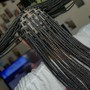 Smedium knotless Braids waist length