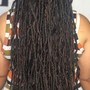 Rasta Locs with Human Curls