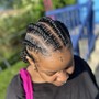 2 feed in braids with ponytail