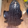 Half cornrow half Goddess twist w/weave