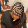 Cornrows with weave