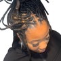 Half Way Knotless Box Braids w/ Design!