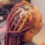 Feed In Braids with beads