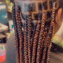 Knottless  med mid back plaits