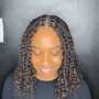 Boho individual braids with natural hair (for curly textures)