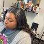 Wash , deep condition, blow out , style