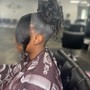 Large Braid or Flat Twist UpDo  (Natural Hair All Up)