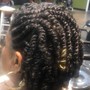 At home Individual Braids natural hair