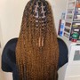 Knotless/box Braids touch up waist length