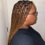 Smedium knotless box braids butt length