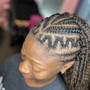 Half up -Half down Stitch braid sew in