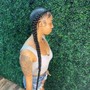 Stitch Braids w/Lrg Knotless mid back