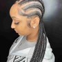 Stitch Braids w/Lrg Knotless mid back