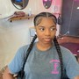 Medium size knotless Braids