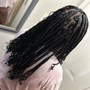 Boho Box Braids With Styled Cornrows