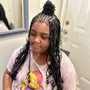 Boho Box Braids With Styled Cornrows