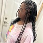 Boho Box Braids With Styled Cornrows