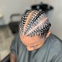 Men stitch corn row