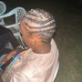 Knotless box braids with shaved sides medium