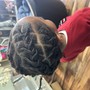 Loc wash twist and style: 1/2 head locs on top/rear of head