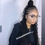 Extra small ponytail stitch Braids