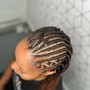 Tribal Braids/ Fulani braids/ Half and hald