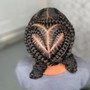 Tribal Braids/ Fulani braids/ Half and hald