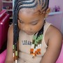 Kid's flip over boho braids