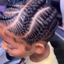 Kid's flip over boho braids