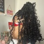 Knotless w// curls on ends