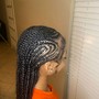 Half lemonade braids half knotless