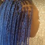 French Curl Box Braids.  Small