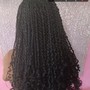 French Curl Box Braids.  Small