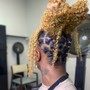 Wash and loc retwist with curly hair style extensions