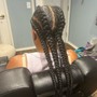 Half Tribal Cornrows/Sew in