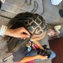 8 Straight Back Stitched Cornrows