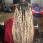 Meduim French curls knotless Braids