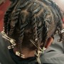 Loc Retwist + 3 Strand Braid