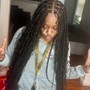 Smedium Boho knotless braids human hair