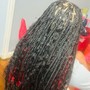 Smedium Boho knotless braids human hair