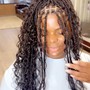 Med Boho knotless Braids Midback