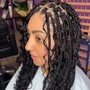 Med Boho knotless Braids Midback